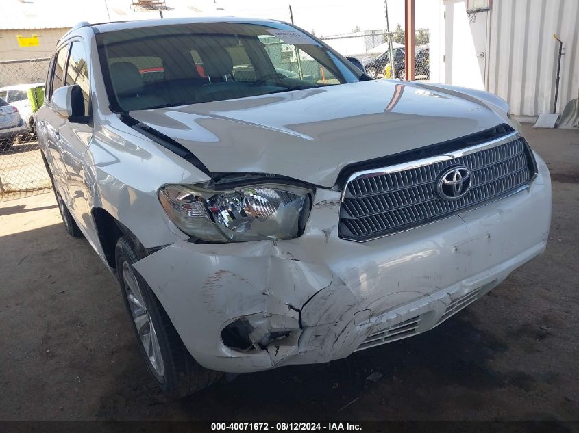 2008 Toyota Highlander Hybrid Limited VIN: JTEEW44A582022067 Lot: 40071672