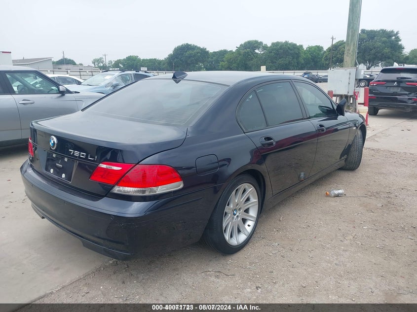 2008 BMW 750Li VIN: WBAHN83518DT77660 Lot: 40071723