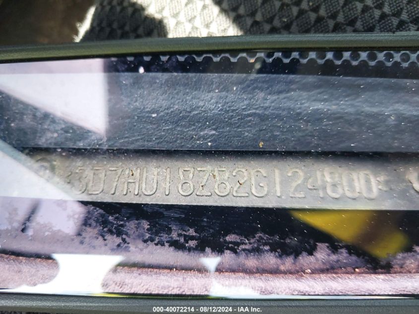 2002 Dodge Ram 1500 St VIN: 3D7HU18Z82G124800 Lot: 40072214