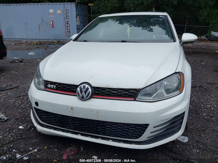 2015 Volkswagen Golf Gti 2.0T S 4-Door VIN: 3VW4T7AU8FM099236 Lot: 40072306