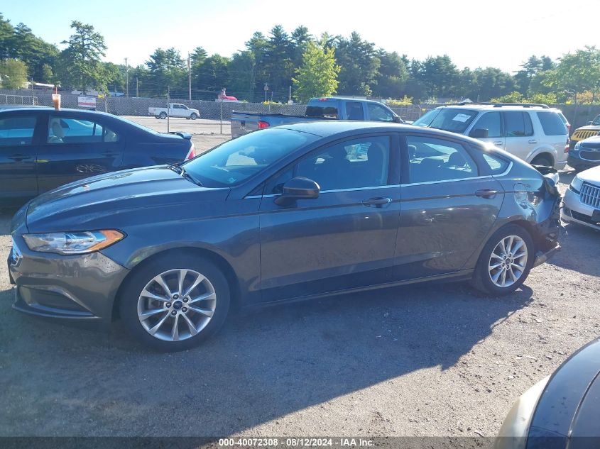 2017 Ford Fusion Se VIN: 3FA6P0HD6HR105088 Lot: 40072308