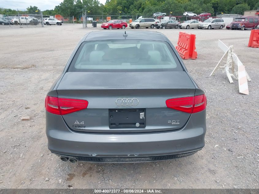 2014 Audi A4 2.0T Premium VIN: WAUFFAFL0EN035581 Lot: 40072377