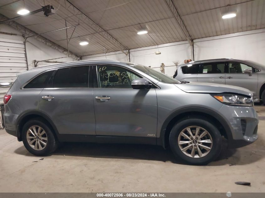 2019 Kia Sorento 2.4L Lx VIN: 5XYPGDA3XKG603657 Lot: 40072506