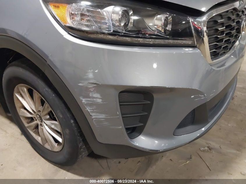 2019 Kia Sorento 2.4L Lx VIN: 5XYPGDA3XKG603657 Lot: 40072506