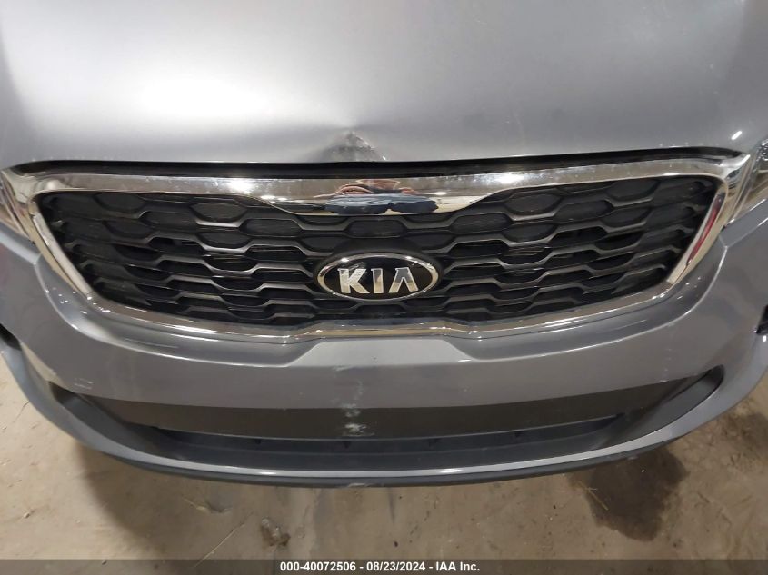 2019 Kia Sorento 2.4L Lx VIN: 5XYPGDA3XKG603657 Lot: 40072506