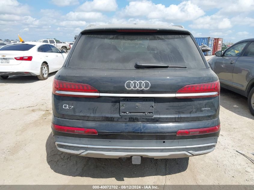 2021 Audi Q7 Premium 55 Tfsi Quattro Tiptronic VIN: WA1AXAF70MD014452 Lot: 40072702