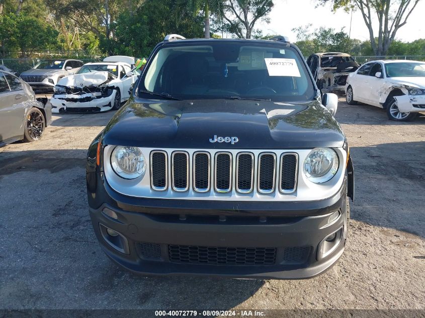 2017 Jeep Renegade Limited Fwd VIN: ZACCJADB8HPE48570 Lot: 40072779