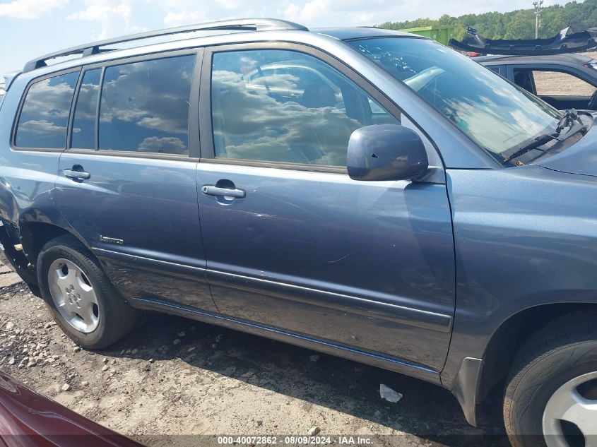 2006 Toyota Highlander Limited V6 VIN: JTEDP21A760111584 Lot: 40072862