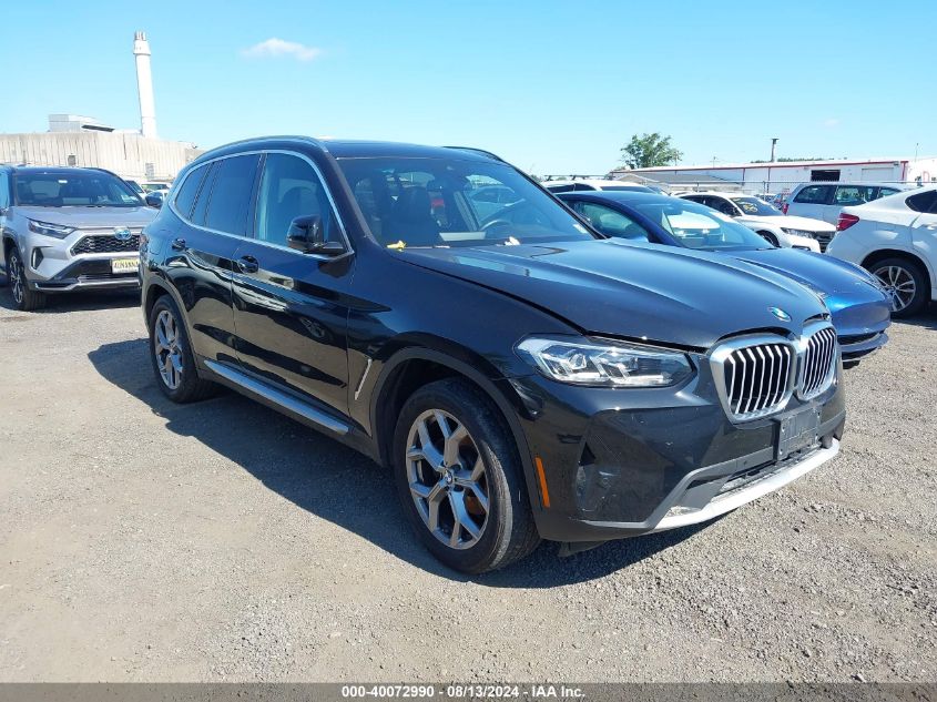 2022 BMW X3 XDRIVE30I - 5UX53DP02N9J40515