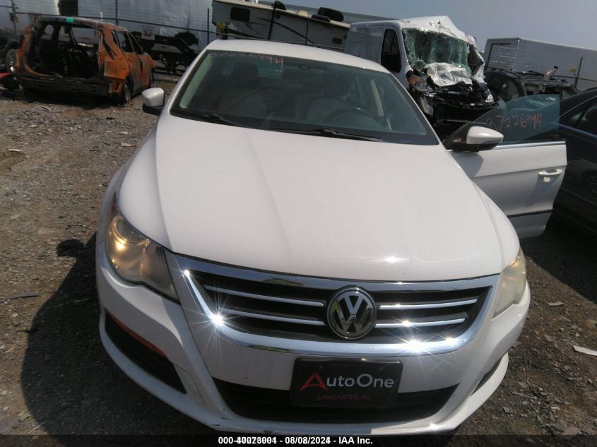 2012 Volkswagen Cc Sport VIN: WVWMN7AN2CE500190 Lot: 40073001