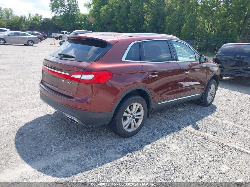 2016 Lincoln Mkx Premiere VIN: 2LMTJ8JR6GBL39540 Lot: 40073045