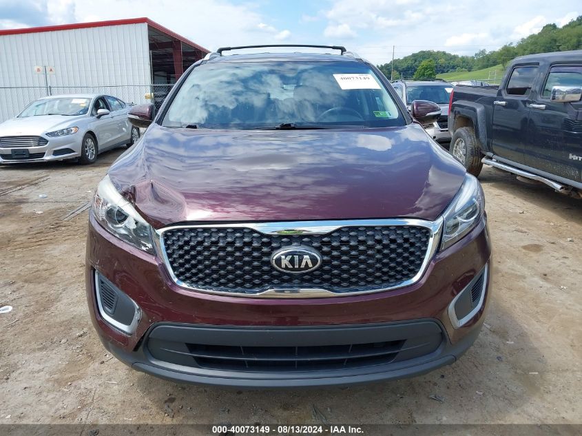 2018 Kia Sorento 3.3L Lx VIN: 5XYPGDA56JG418280 Lot: 40073149