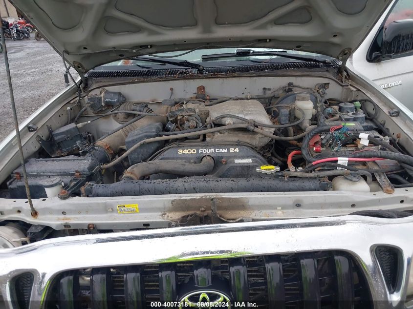 2001 Toyota Tacoma Base V6 VIN: 5TEWN72N11Z851738 Lot: 40073181