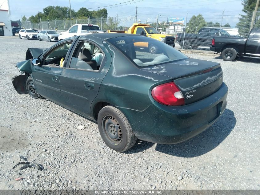 2000 Dodge Neon Es VIN: 1B3ES46C9YD587003 Lot: 40073397