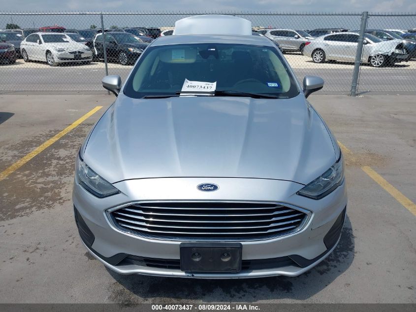 2019 Ford Fusion Se VIN: 3FA6P0HD5KR132919 Lot: 40073437