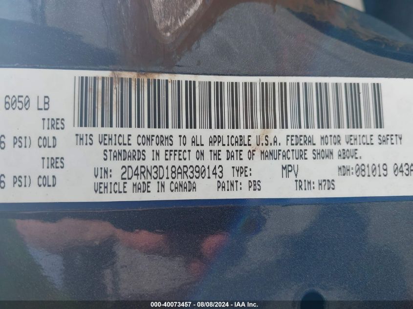 2008 Dodge Grand Caravan Sxt VIN: 1D8HN54P78B136393 Lot: 40073457