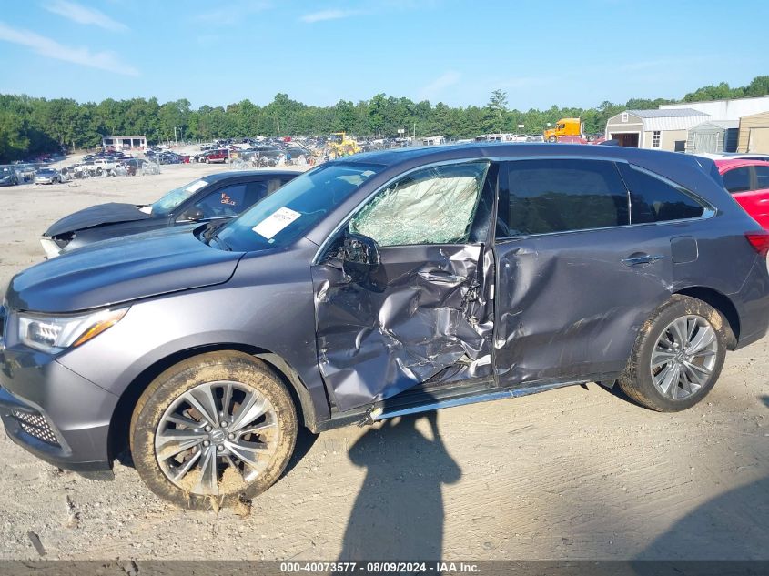 2018 Acura Mdx Technology Package Acurawatch Plus Pkg VIN: 5J8YD3H59JL010875 Lot: 40073577