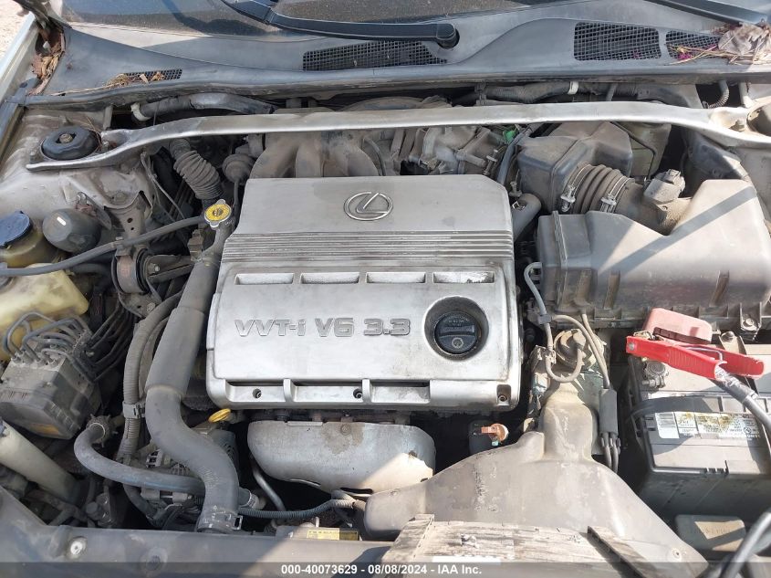 2004 Lexus Es 330 VIN: JTHBA30G945008125 Lot: 40073629