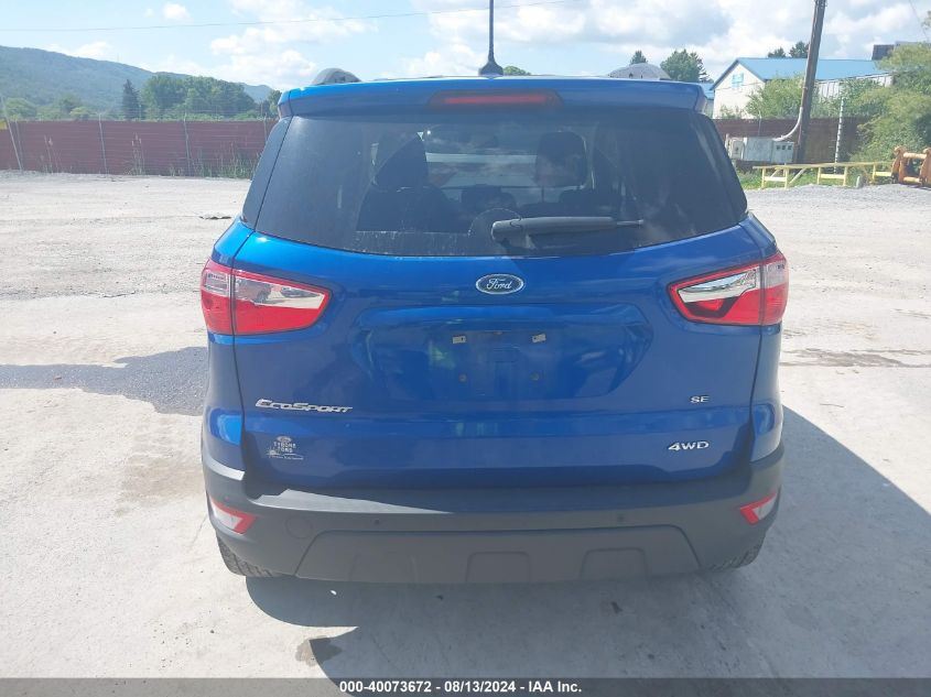 2020 Ford Ecosport Se VIN: MAJ6S3GL6LC388740 Lot: 40073672