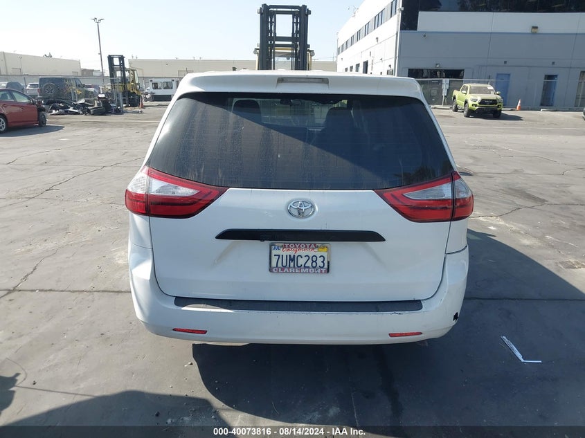 2016 Toyota Sienna L VIN: 5TDZK3DC4GS759734 Lot: 40073816