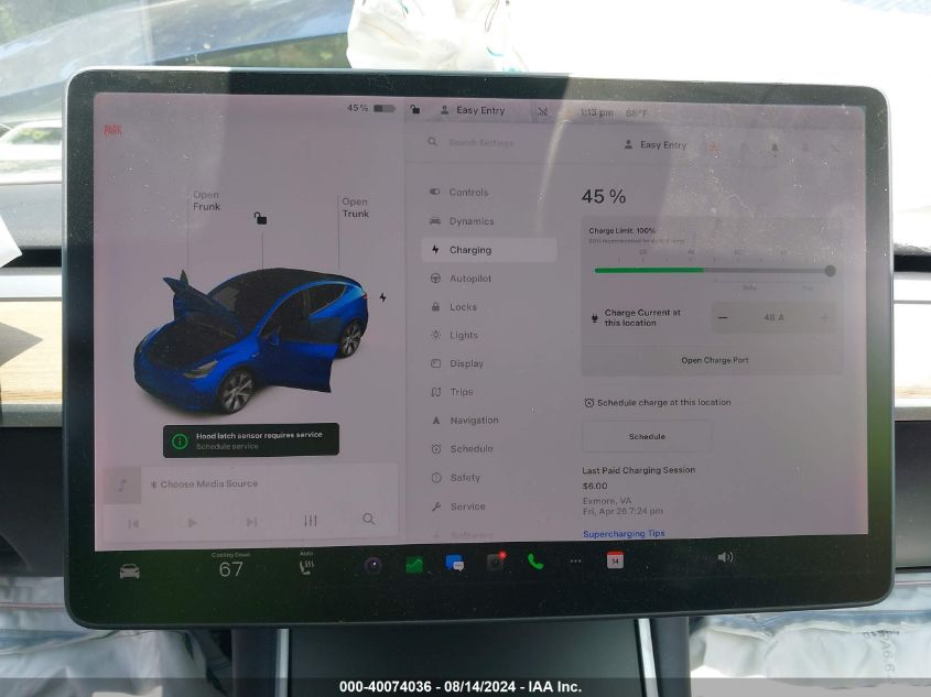 2020 Tesla Model Y Long Range Dual Motor All-Wheel Drive VIN: 5YJYGDEE5LF010393 Lot: 40074036