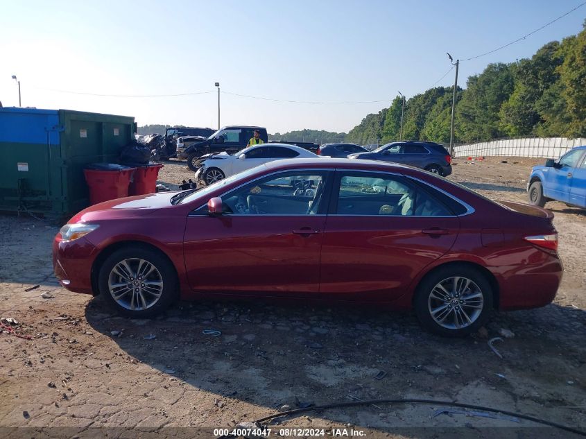 2016 Toyota Camry Se VIN: 4T1BF1FK3GU531228 Lot: 40074047