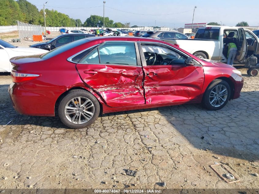 2016 Toyota Camry Se VIN: 4T1BF1FK3GU531228 Lot: 40074047