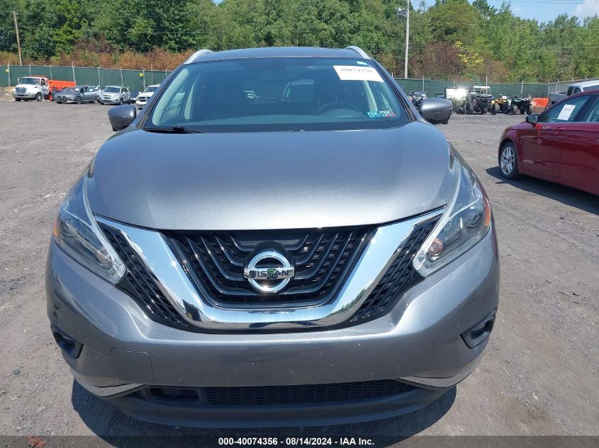 2018 Nissan Murano Sl VIN: 5N1AZ2MH7JN160494 Lot: 40074356