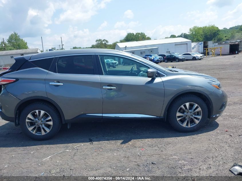 2018 Nissan Murano Sl VIN: 5N1AZ2MH7JN160494 Lot: 40074356