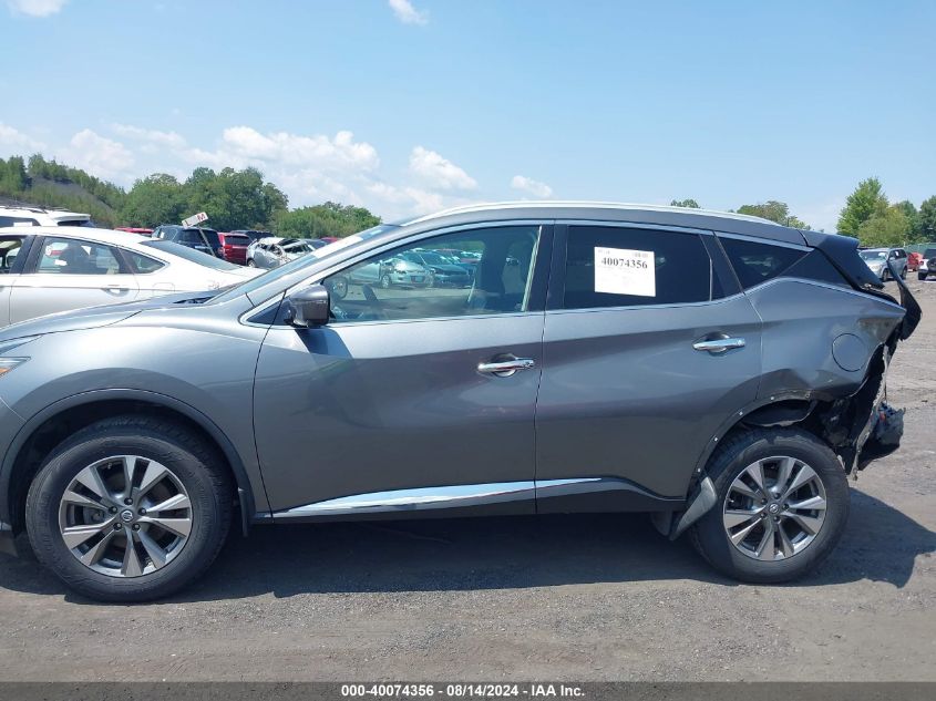 2018 Nissan Murano Sl VIN: 5N1AZ2MH7JN160494 Lot: 40074356