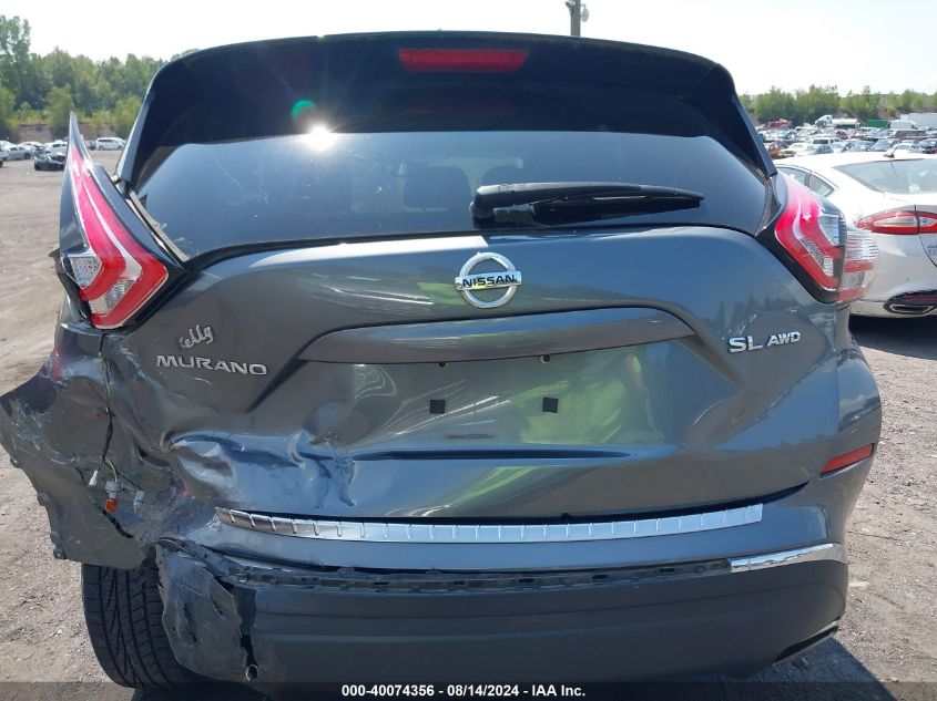 2018 Nissan Murano Sl VIN: 5N1AZ2MH7JN160494 Lot: 40074356