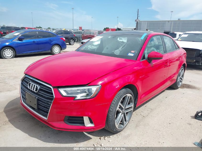 2018 Audi A3 2.0T Premium/2.0T Tech Premium VIN: WAUAUGFF9J1016431 Lot: 40074404