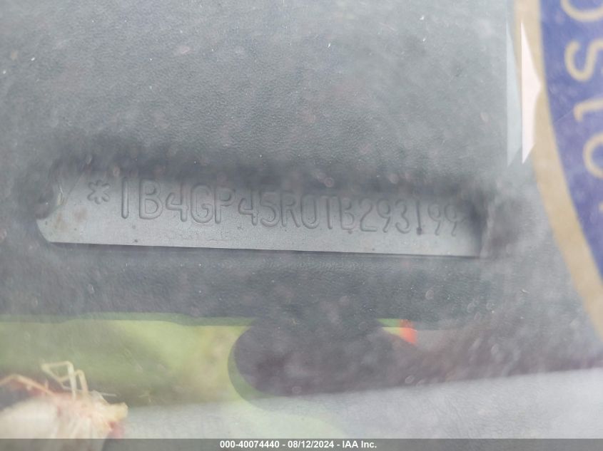 1996 Dodge Caravan Se/Sport VIN: 1B4GP45R0TB293199 Lot: 40074440