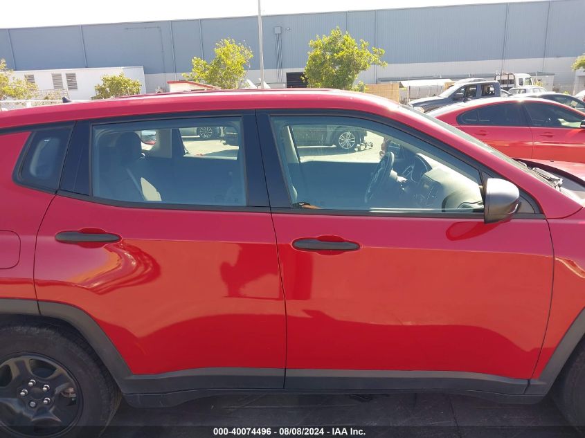 2018 Jeep Compass Sport Fwd VIN: 3C4NJCAB0JT137125 Lot: 40074496