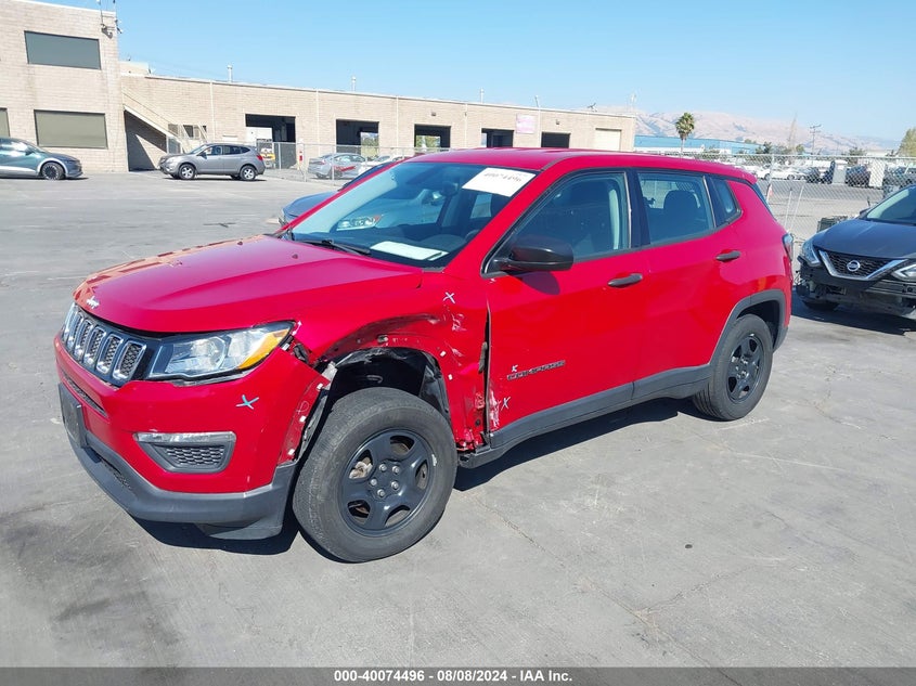 VIN 3C4NJCAB0JT137125 2018 JEEP COMPASS SPORT FWD