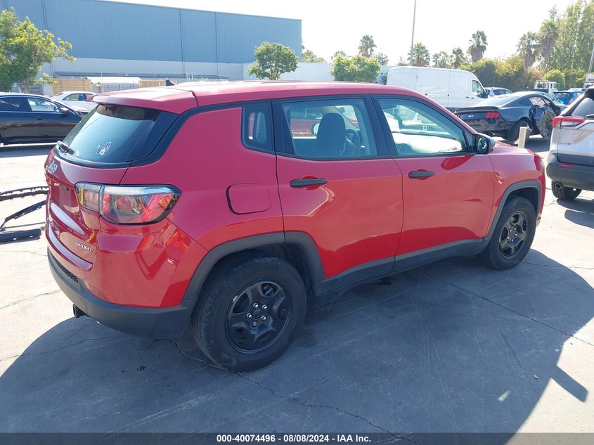 VIN 3C4NJCAB0JT137125 2018 JEEP COMPASS SPORT FWD