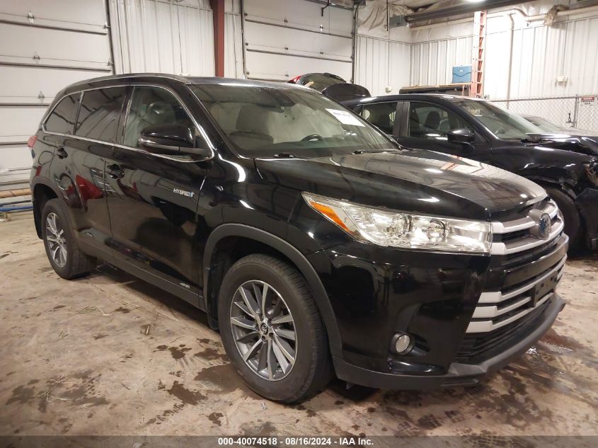 2019 Toyota Highlander Hybrid Xle VIN: 5TDJGRFH9KS064622 Lot: 40074518