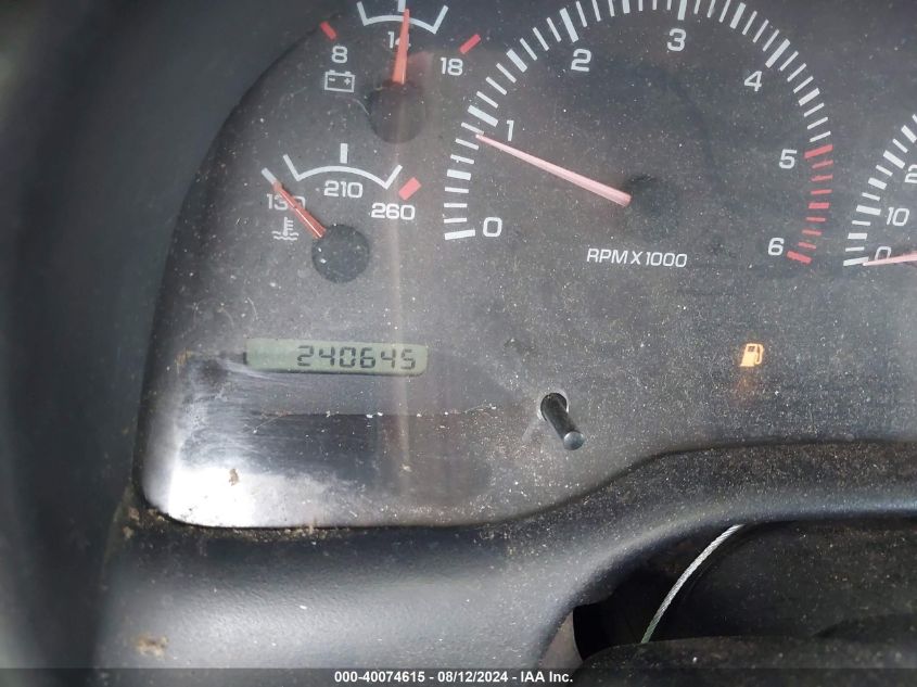 1998 Dodge Ram 1500 VIN: 1B7HF16Y2WS626974 Lot: 40074615