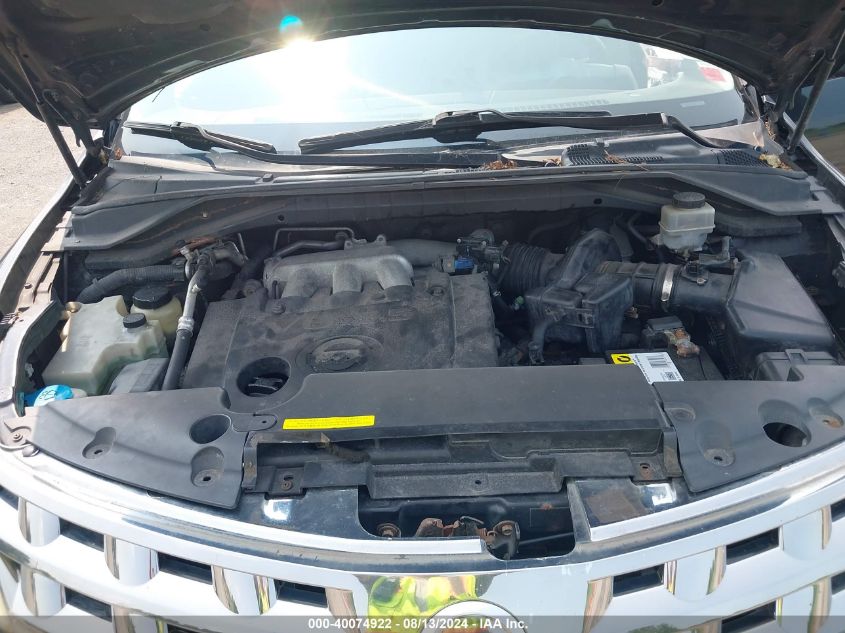 2005 Nissan Murano Sl VIN: JN8AZ08W25W429510 Lot: 40074922