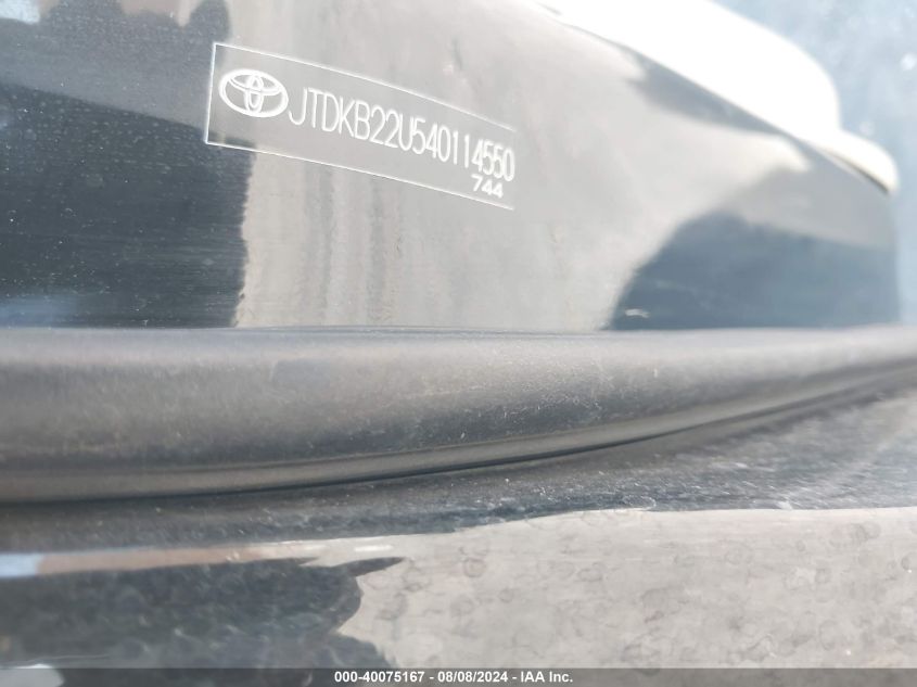 2004 Toyota Prius VIN: JTDKB22U540114550 Lot: 40075167