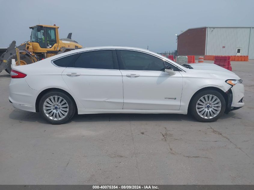 2013 Ford Fusion Hybrid Se VIN: 3FA6P0LU7DR378915 Lot: 40075354