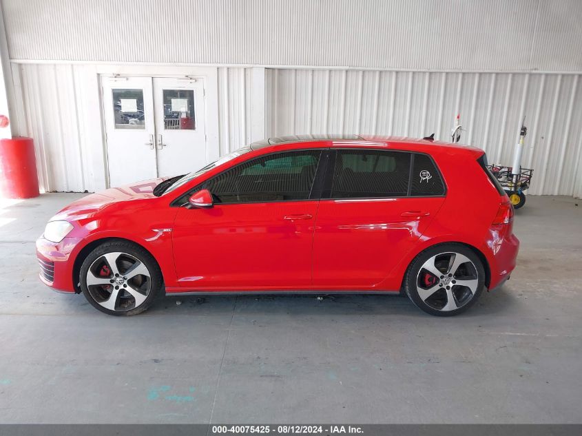 2015 Volkswagen Golf Gti 2.0T Autobahn 4-Door VIN: 3VW4T7AU3FM000242 Lot: 40075425