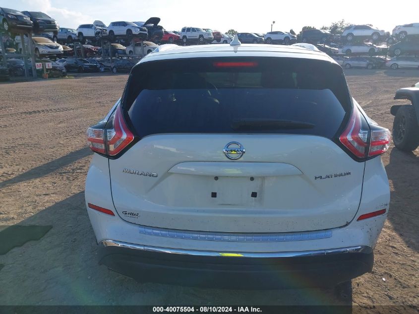 2018 Nissan Murano Platinum VIN: 5N1AZ2MGXJN123558 Lot: 40075504