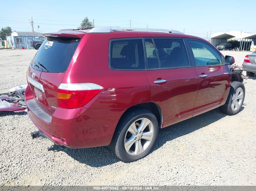 Vin: 5tddk3eh0as027449, lot: 40563147, toyota highlander limited v6 20104