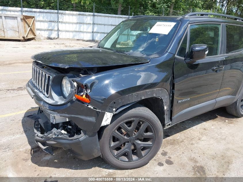 2018 Jeep Renegade Altitude 4X4 VIN: ZACCJBBBXJPG72809 Lot: 40075559