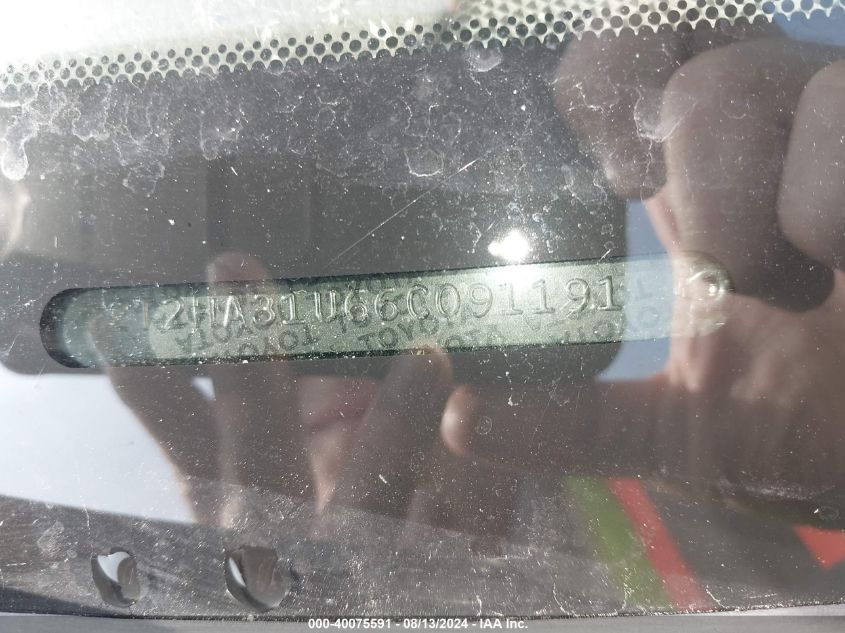 2006 Lexus Rx 330 VIN: 2T2HA31U66C091191 Lot: 40075591