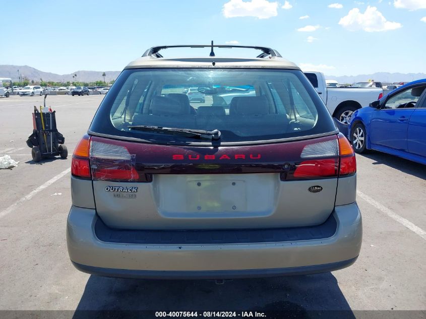 2004 Subaru Outback H6-3.0 L.l. Bean Edition VIN: 4S3BH806947631783 Lot: 40075644