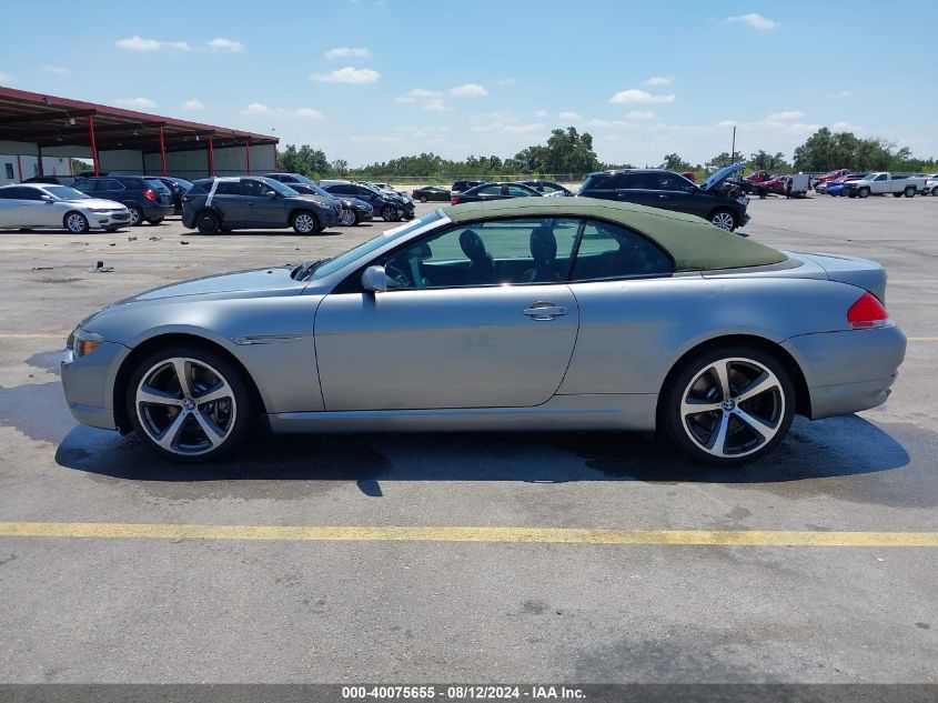 2006 BMW 650I VIN: WBAEK13446CN77168 Lot: 40075655