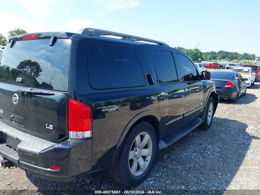 2008 Nissan Armada Le VIN: 5N1AA08C48N621641 Lot: 40075661