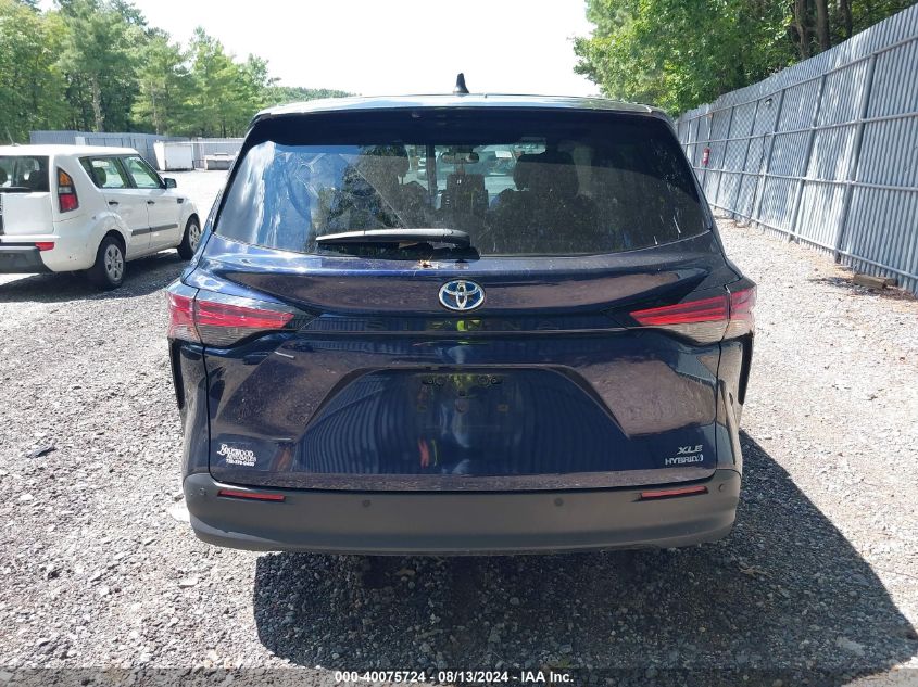 2022 Toyota Sienna Xle VIN: 5TDYRKEC3NS081880 Lot: 40075724